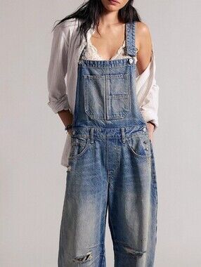 We The Free Lucky You Distressed Overalls * XS *nwot